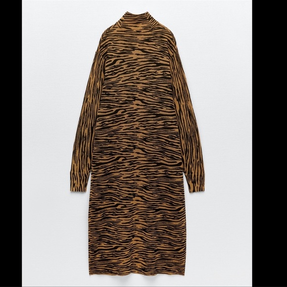 ZARA JACQUARD FINE KNIT DRESS | SIZE: M | NWT - Picture 8 of 11